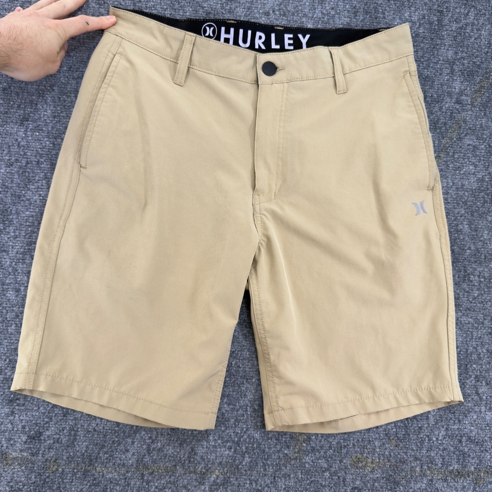 Hurley Dri-FIT Hybrid Chino Walk Shorts Khaki Tan Size 32